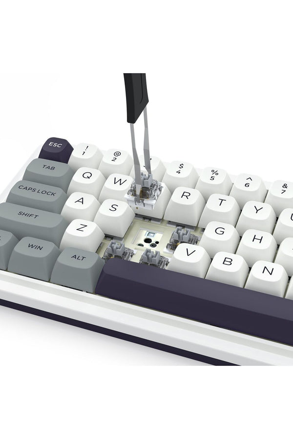 REDRAGON - Redragon K730WGP RGB Pro Draconic V2 Grey 60% Gasket Wireless Mechanical Keyboard - grey