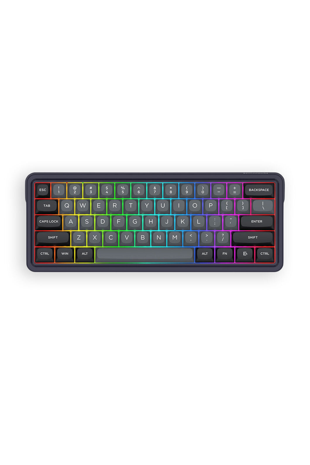 REDRAGON - Redragon K730GB RGB Pro Draconic V2 Black 60% Gasket Wireless Mechanical Keyboard - black
