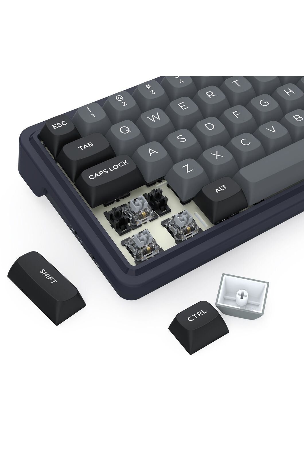 REDRAGON - Redragon K730GB RGB Pro Draconic V2 Black 60% Gasket Wireless Mechanical Keyboard - black