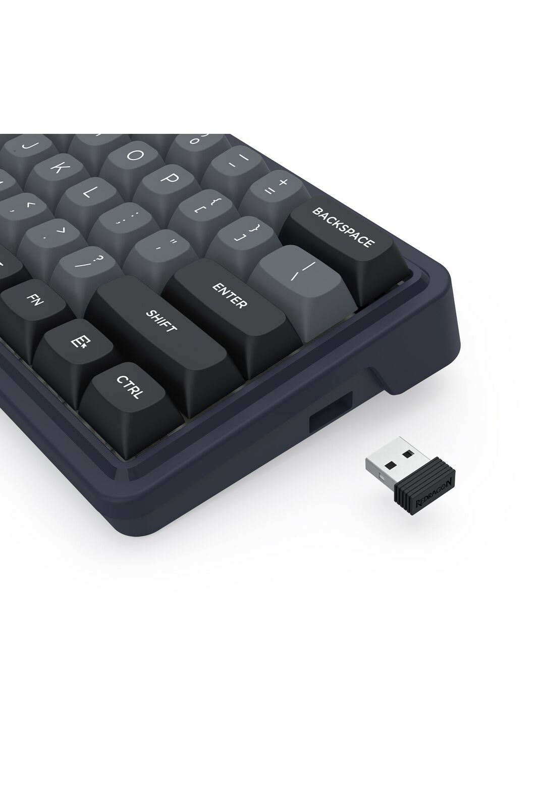 REDRAGON - Redragon K730GB RGB Pro Draconic V2 Black 60% Gasket Wireless Mechanical Keyboard - black