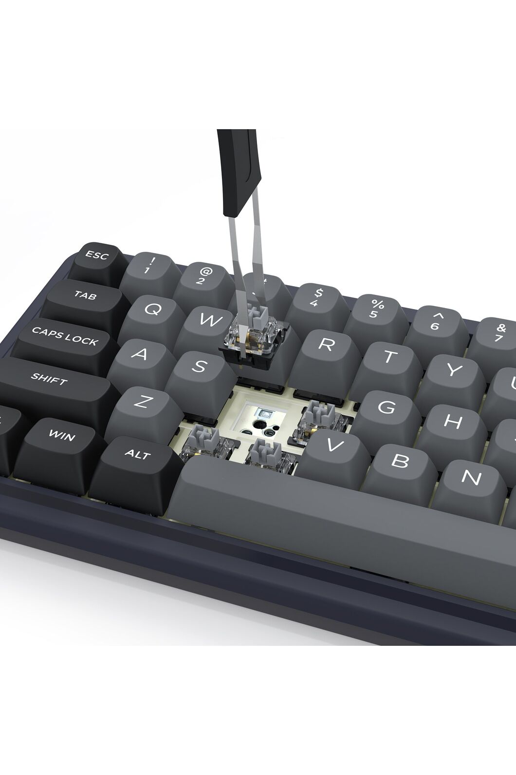REDRAGON - Redragon K730GB RGB Pro Draconic V2 Black 60% Gasket Wireless Mechanical Keyboard - black