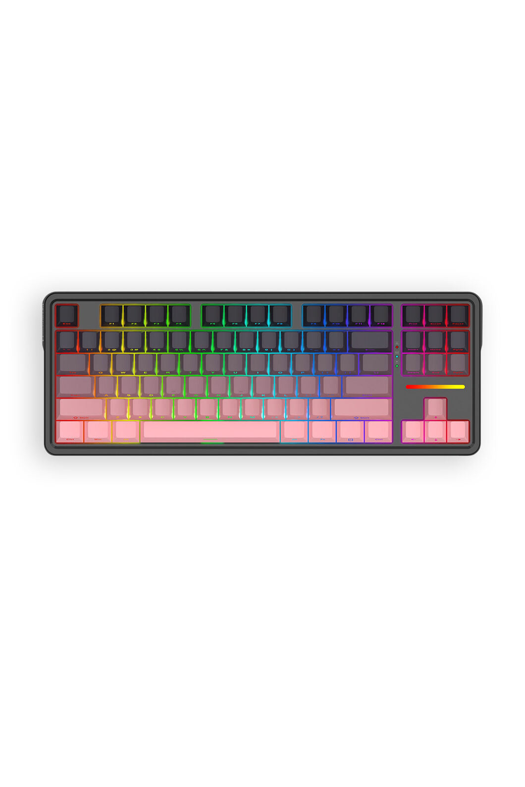 REDRAGON - Redragon K728SP RGB Pro Antonium Pro Pink TKL Gasket Wireless Mechanical Keyboard - pink