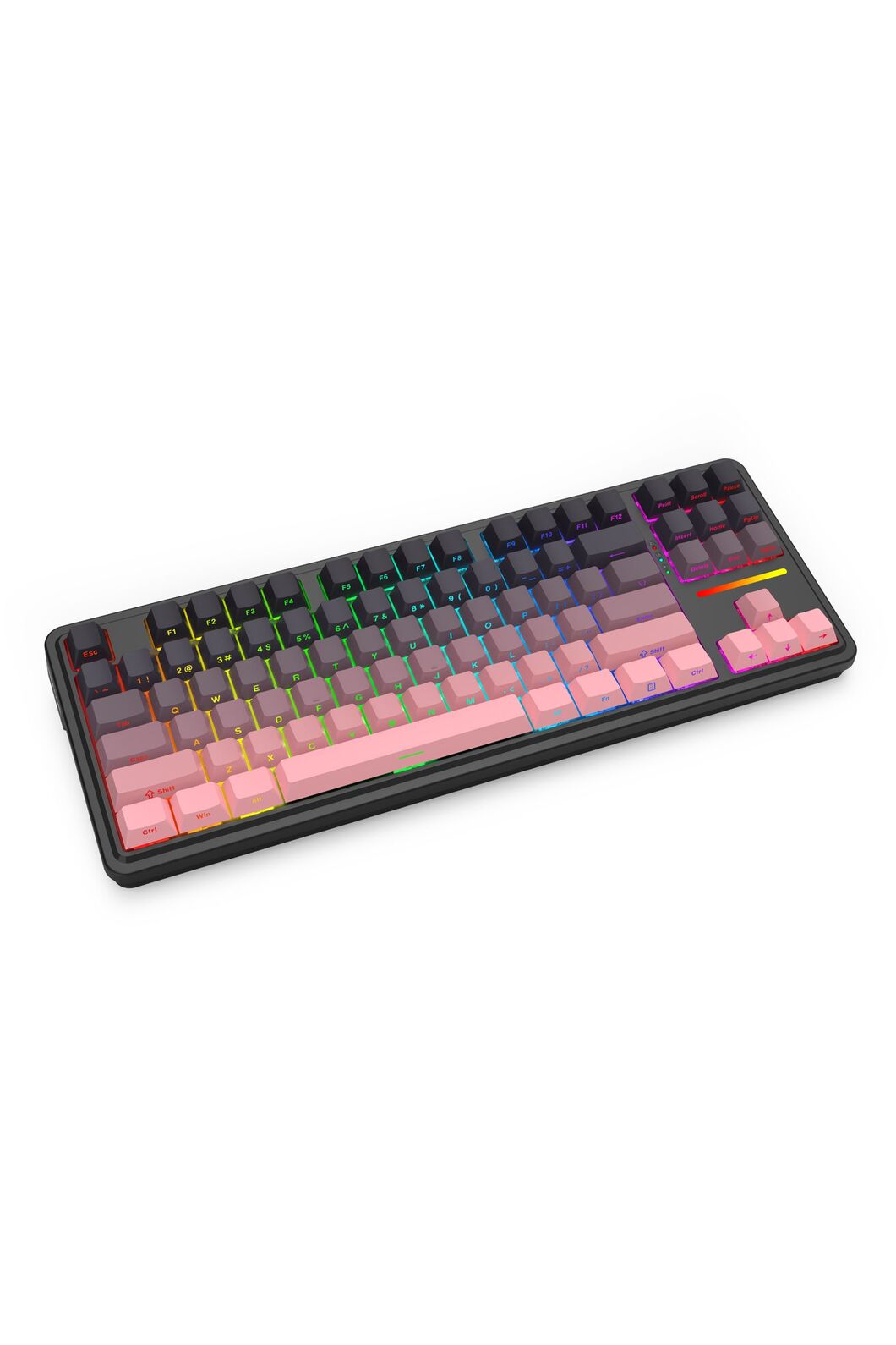 REDRAGON - Redragon K728SP RGB Pro Antonium Pro Pink TKL Gasket Wireless Mechanical Keyboard - pink
