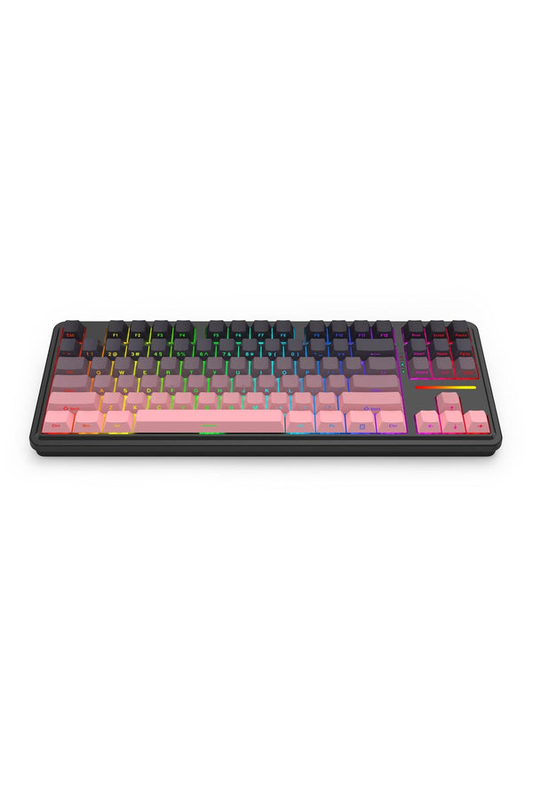 REDRAGON - Redragon K728SP RGB Pro Antonium Pro Pink TKL Gasket Wireless Mechanical Keyboard - pink