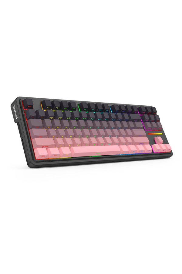 REDRAGON - Redragon K728SP RGB Pro Antonium Pro Pink TKL Gasket Wireless Mechanical Keyboard - pink