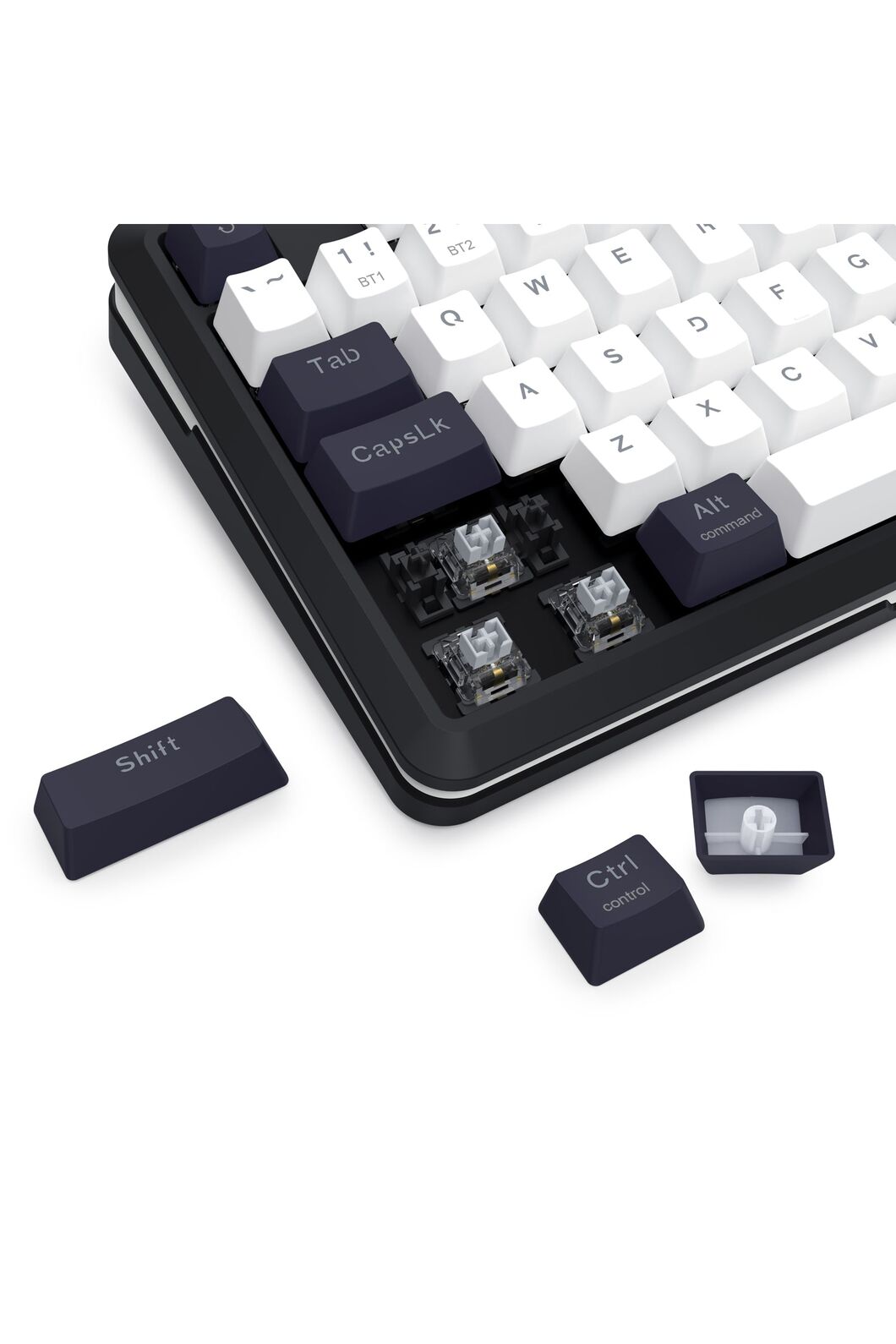 REDRAGON - Redragon K746WB RGB Pro Wildslash LCD Black 84-Key Gasket Wireless Mechanical Keyboard - black