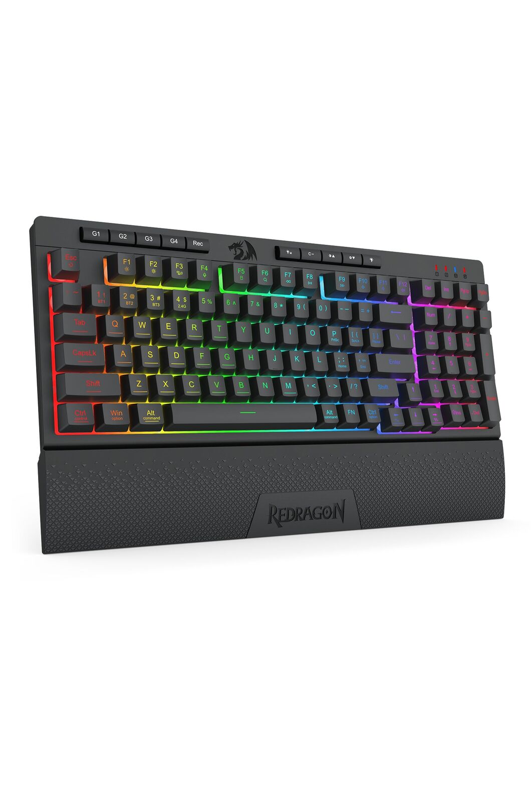 REDRAGON - Redragon K515RGB-PRO Shiva Black 98-Key Wireless RGB Gaming Keyboard - black
