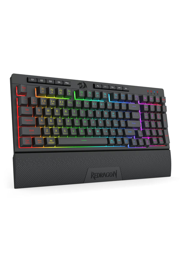 REDRAGON - Redragon K515RGB-PRO Shiva Black 98-Key Wireless RGB Gaming Keyboard - black