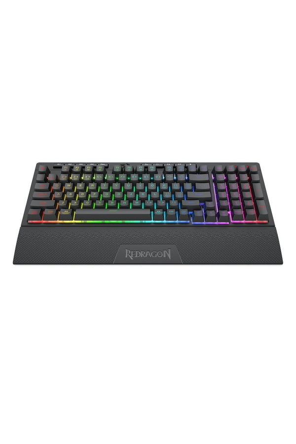 REDRAGON - Redragon K515RGB-PRO Shiva Black 98-Key Wireless RGB Gaming Keyboard - black