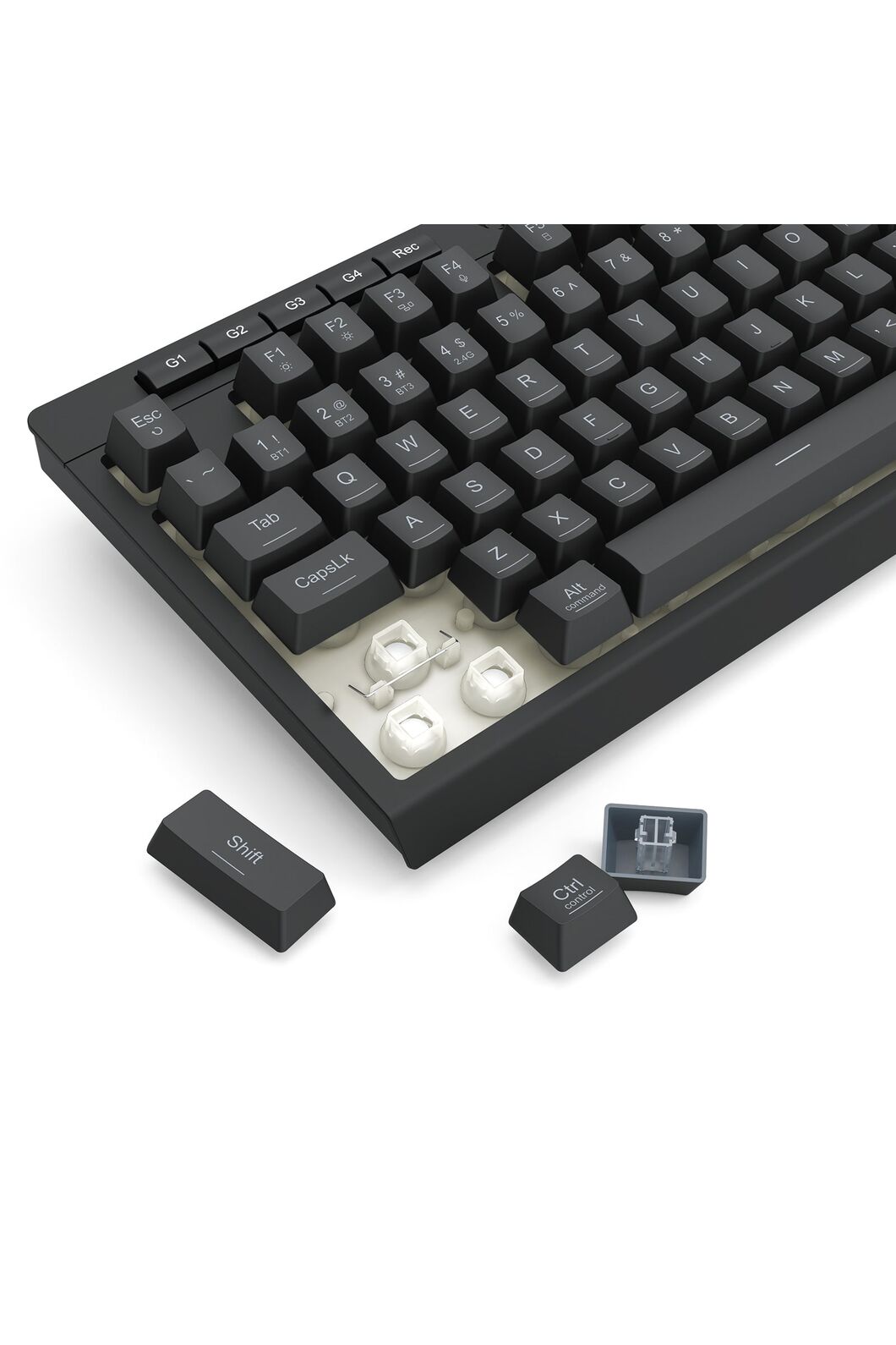 REDRAGON - Redragon K515RGB-PRO Shiva Black 98-Key Wireless RGB Gaming Keyboard - black
