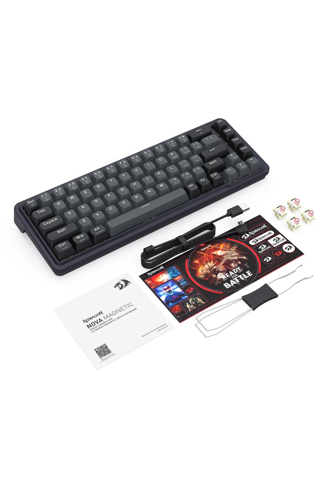 REDRAGON - Redragon K709GB RGB M 68% UltraMag Rapid Trigger Magnetic Keyboard - black