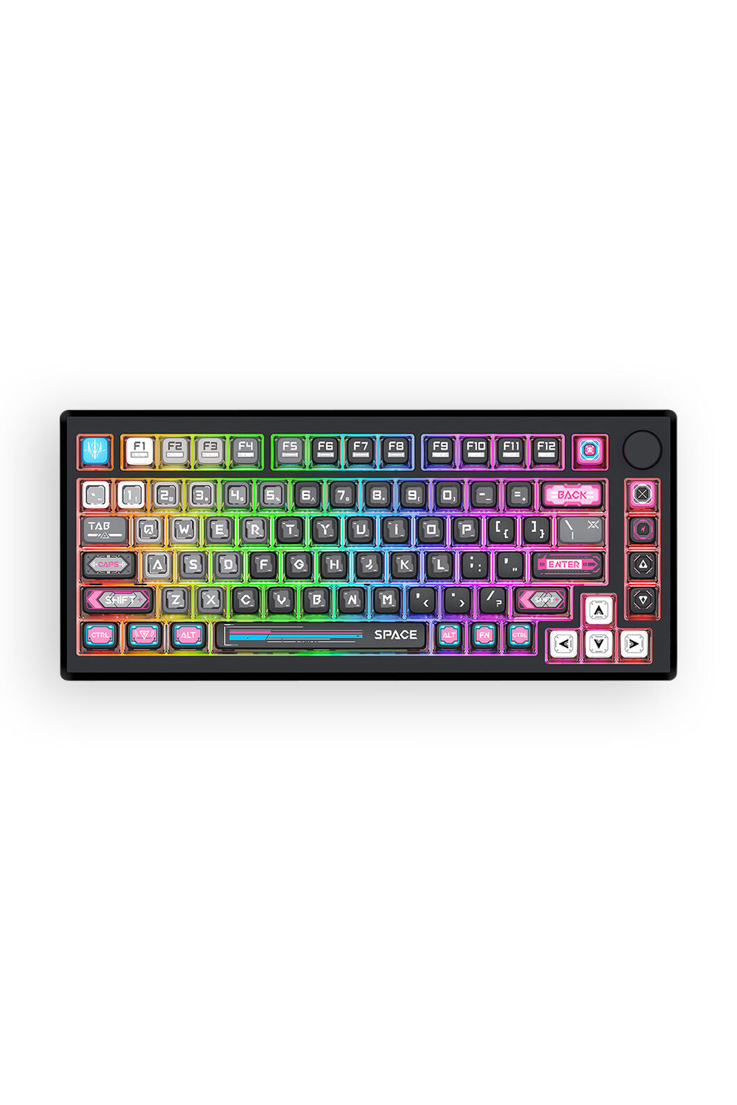 REDRAGON - Redragon K732MC RGB Pro Uranus Pro Black TKL Aluminium Gasket Wireless Mechanical Keyboard - black