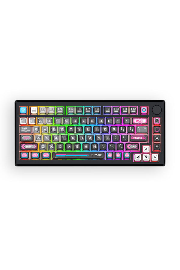 REDRAGON - Redragon K732MC RGB Pro Uranus Pro Black TKL Aluminium Gasket Wireless Mechanical Keyboard - black