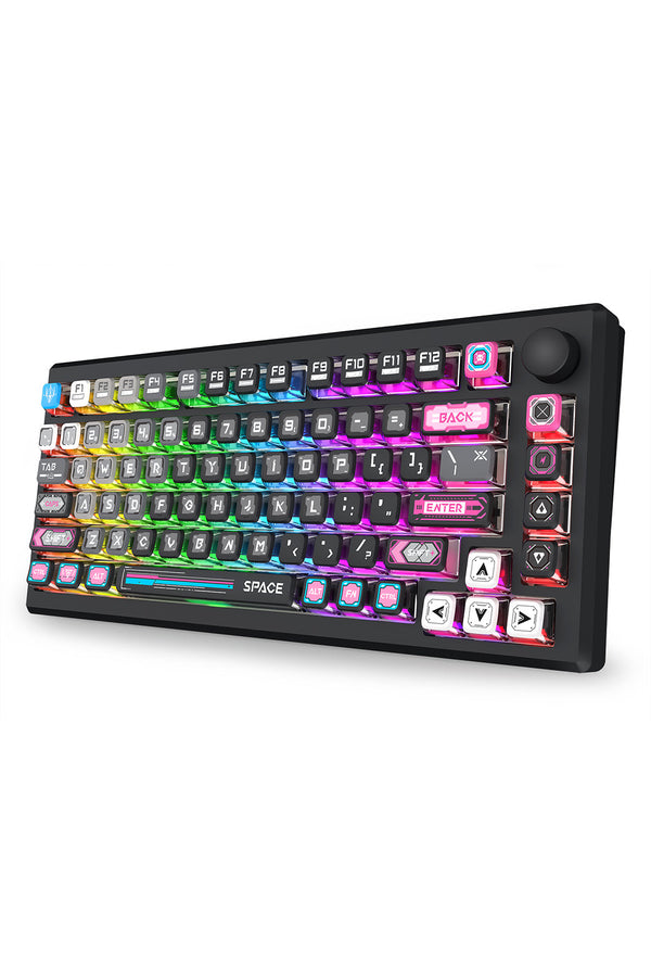 REDRAGON - Redragon K732MC RGB Pro Uranus Pro Black TKL Aluminium Gasket Wireless Mechanical Keyboard - black