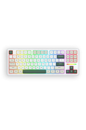 REDRAGON - Redragon K734WCG RGB Pro Wildslash White TKL Gasket Wireless Mechanical Keyboard - white