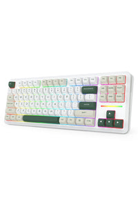 REDRAGON - Redragon K734WCG RGB Pro Wildslash White TKL Gasket Wireless Mechanical Keyboard - white