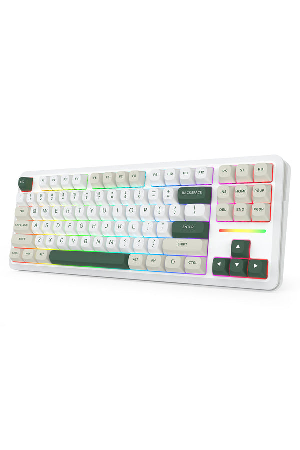 REDRAGON - Redragon K734WCG RGB Pro Wildslash White TKL Gasket Wireless Mechanical Keyboard - white