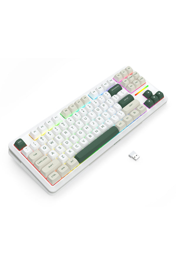 REDRAGON - Redragon K734WCG RGB Pro Wildslash White TKL Gasket Wireless Mechanical Keyboard - white