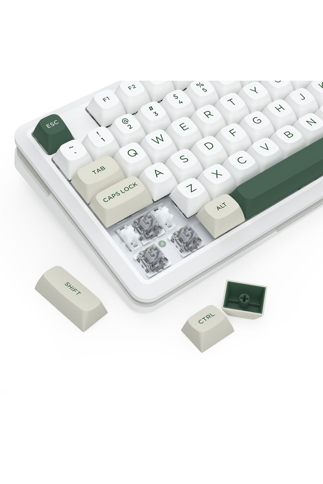 REDRAGON - Redragon K734WCG RGB Pro Wildslash White TKL Gasket Wireless Mechanical Keyboard - white