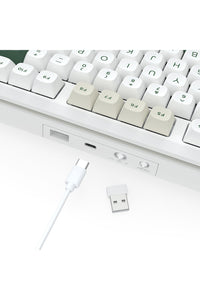 REDRAGON - Redragon K734WCG RGB Pro Wildslash White TKL Gasket Wireless Mechanical Keyboard - white