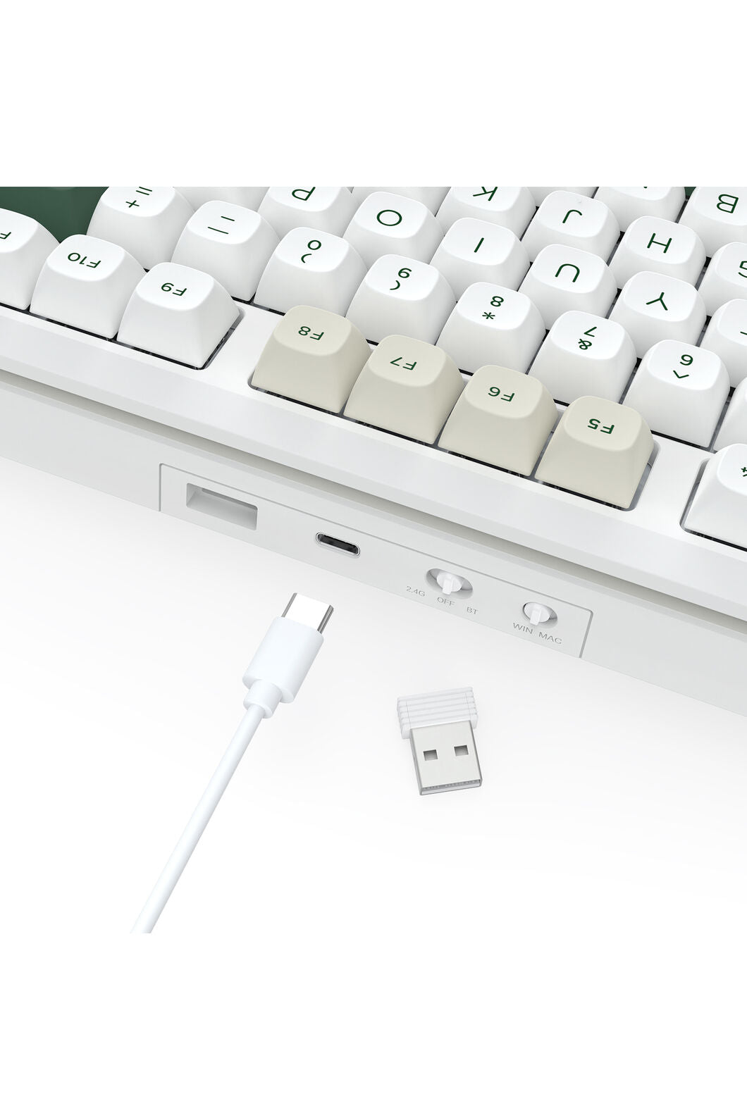 REDRAGON - Redragon K734WCG RGB Pro Wildslash White TKL Gasket Wireless Mechanical Keyboard - white