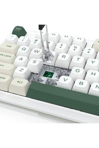 REDRAGON - Redragon K734WCG RGB Pro Wildslash White TKL Gasket Wireless Mechanical Keyboard - white