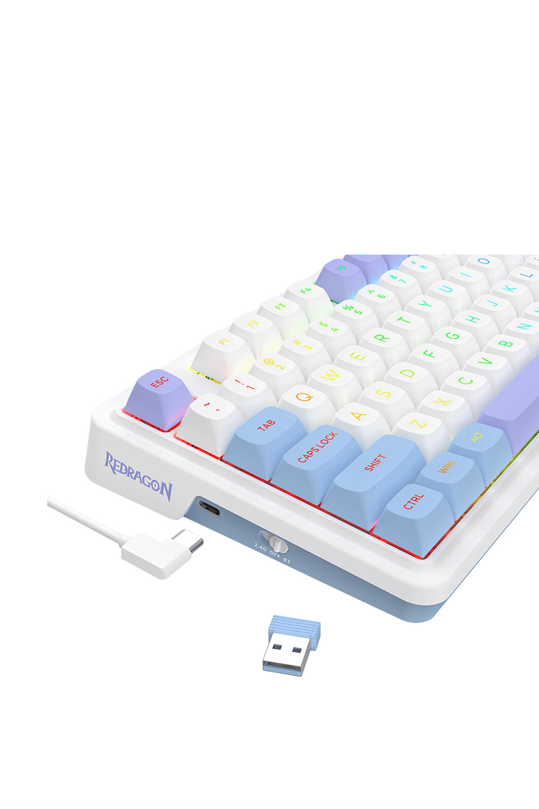 ELECTRONIC REBELLION - K673WBP-RGB-MAX 75% gasket KB - white-purple