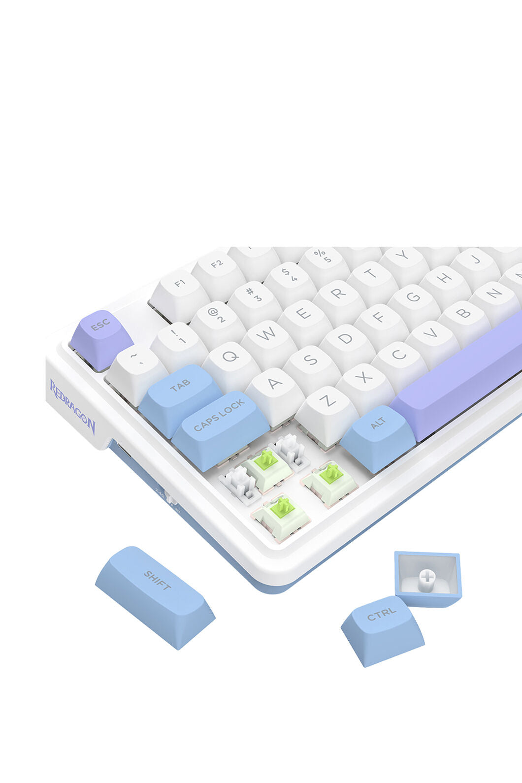 ELECTRONIC REBELLION - K673WBP-RGB-MAX 75% gasket KB - white-purple