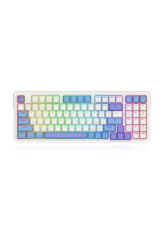 ELECTRONIC REBELLION - K664WBP-RGB-PRO Gloria 94% KB - white-purple