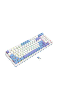 ELECTRONIC REBELLION - K664WBP-RGB-PRO Gloria 94% KB - white-purple