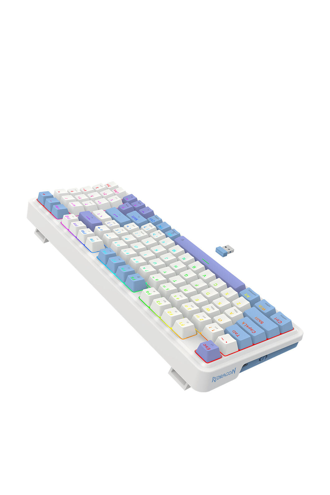 ELECTRONIC REBELLION - K664WBP-RGB-PRO Gloria 94% KB - white-purple