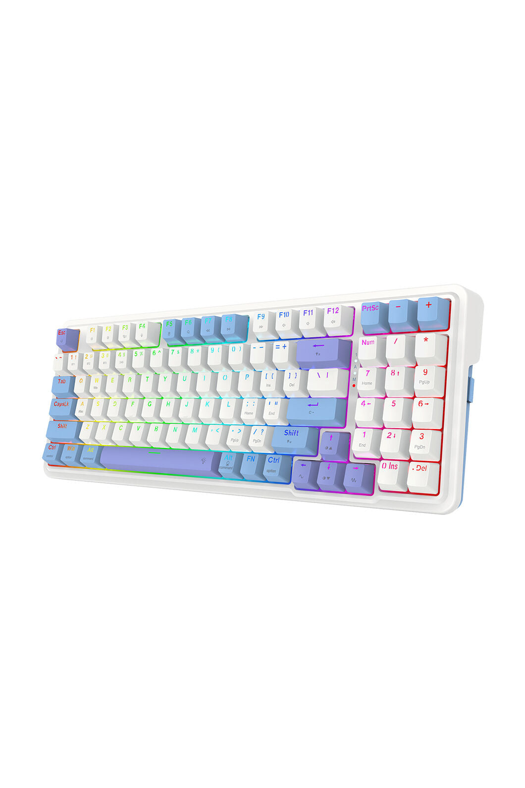 ELECTRONIC REBELLION - K664WBP-RGB-PRO Gloria 94% KB - white-purple