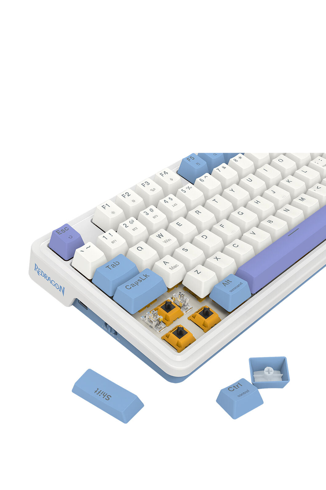 ELECTRONIC REBELLION - K664WBP-RGB-PRO Gloria 94% KB - white-purple