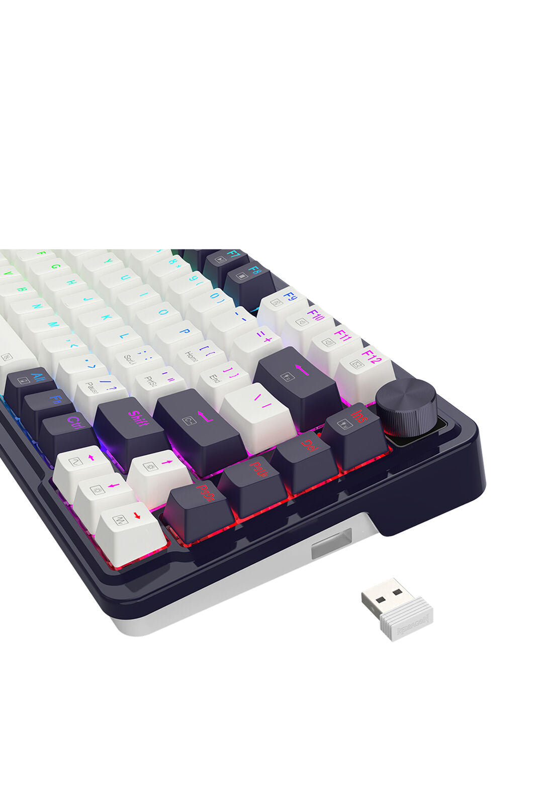 ELECTRONIC REBELLION - K673WB-RGB-PRO 75% gasket KB - white-black