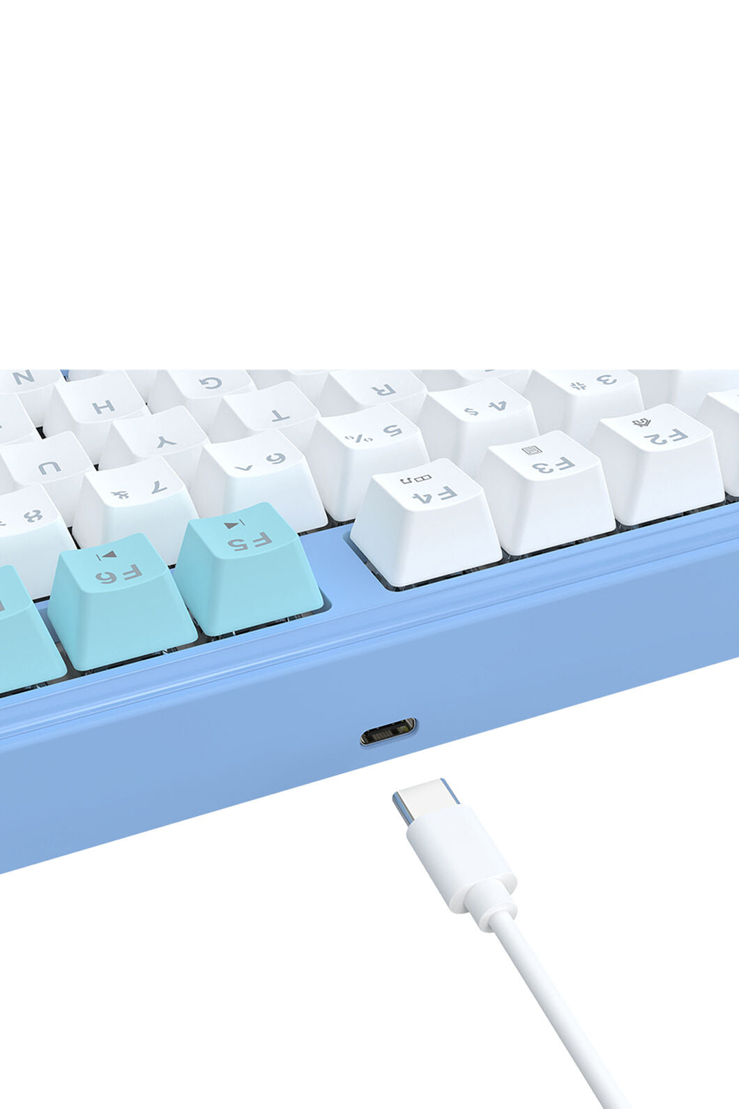 ELECTRONIC REBELLION - K707WBB-RGB S.Blade TKL KB - white-blue