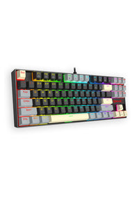 REDRAGON - Redragon K552LGY-RGB Kumara Wired Mechanical Keyboard-Black/Grey - black-grey