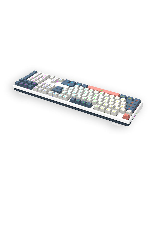 REDRAGON - K668WBO-RGB Trundle KB-White/Blue - white-blue