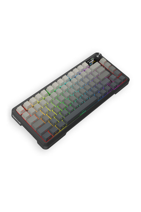 REDRAGON - Redragon K724-PRO BEHEMOTH Black 75% Gasket Tri-Mode Mechanical Gaming Keyboard - black