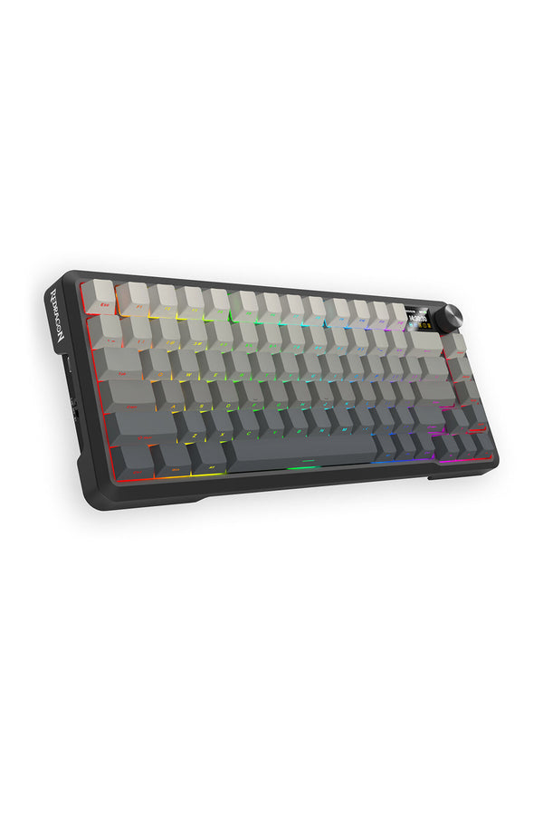 REDRAGON - Redragon K724-PRO BEHEMOTH Black 75% Gasket Tri-Mode Mechanical Gaming Keyboard - black