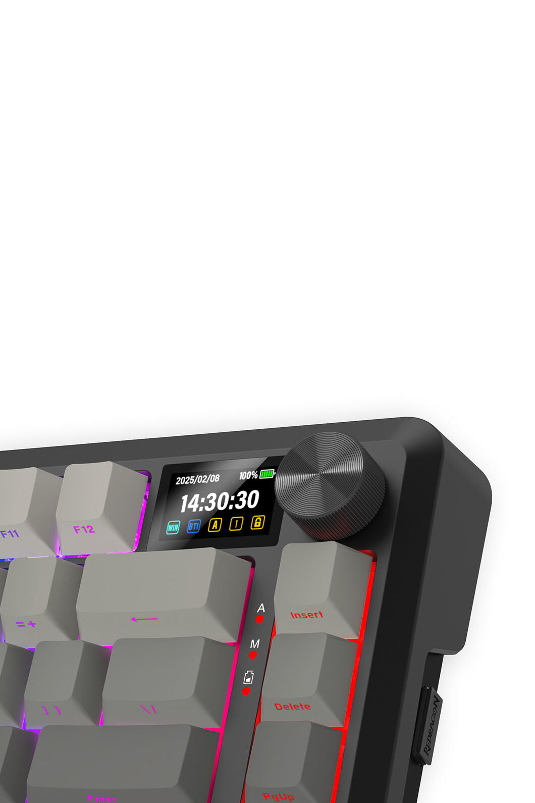 REDRAGON - Redragon K724-PRO BEHEMOTH Black 75% Gasket Tri-Mode Mechanical Gaming Keyboard - black