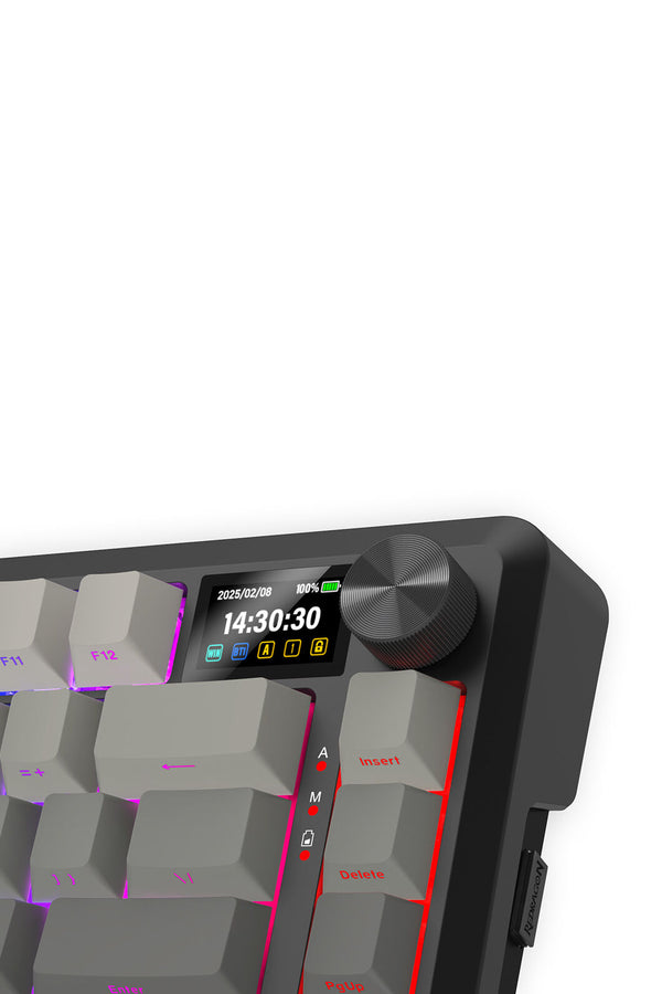 REDRAGON - Redragon K724-PRO BEHEMOTH Black 75% Gasket Tri-Mode Mechanical Gaming Keyboard - black