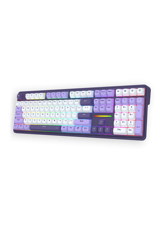 REDRAGON - K745WP-RGB-PRO Antonium KB-White/Purple - white-purple