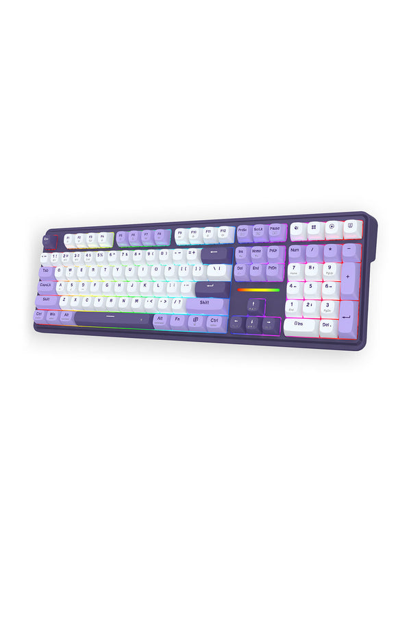 REDRAGON - K745WP-RGB-PRO Antonium KB-White/Purple - white-purple