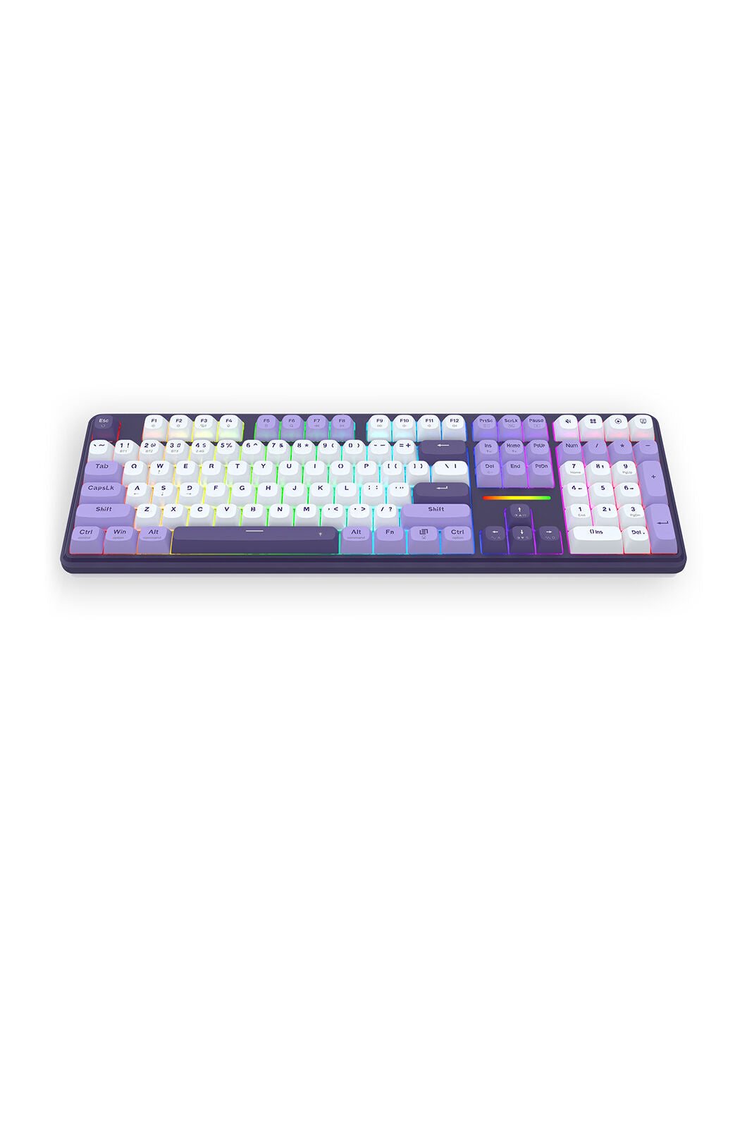 REDRAGON - K745WP-RGB-PRO Antonium KB-White/Purple - white-purple