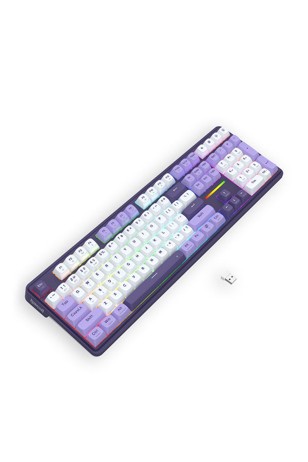 REDRAGON - K745WP-RGB-PRO Antonium KB-White/Purple - white-purple