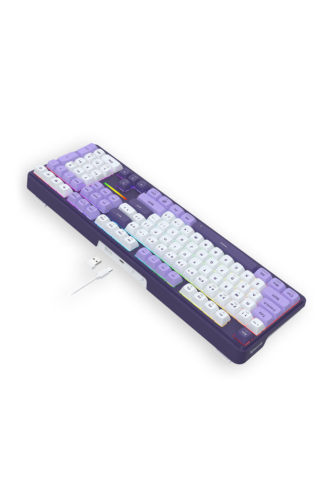 REDRAGON - K745WP-RGB-PRO Antonium KB-White/Purple - white-purple