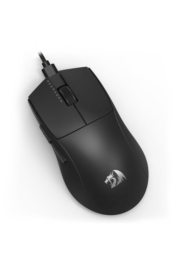 REDRAGON - Redragon M724 Throne Black Ultra-Light 42g Wired 12400 DPI Gaming Mouse - black