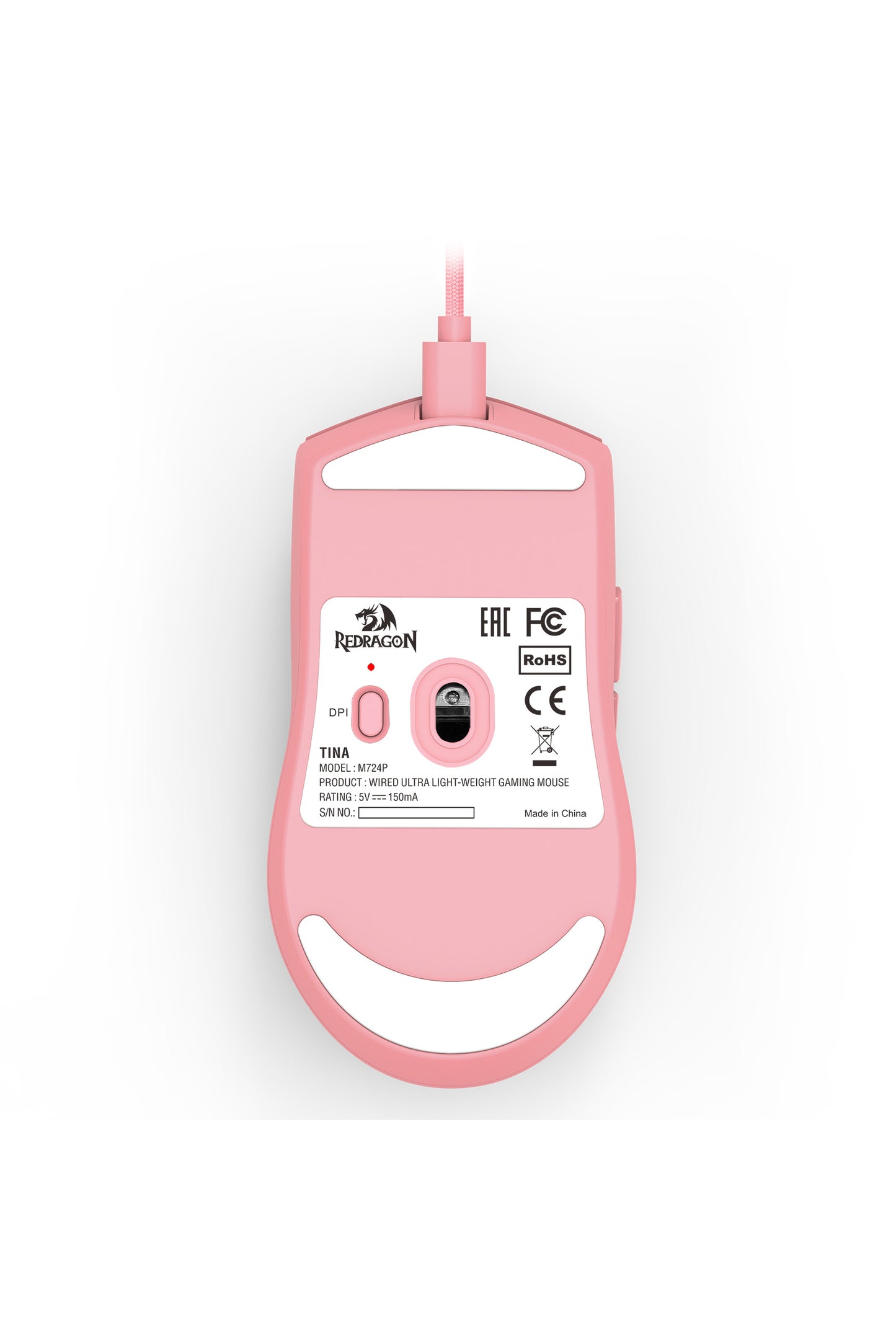 REDRAGON - M724P Throne 30G Acc Mouse - pink
