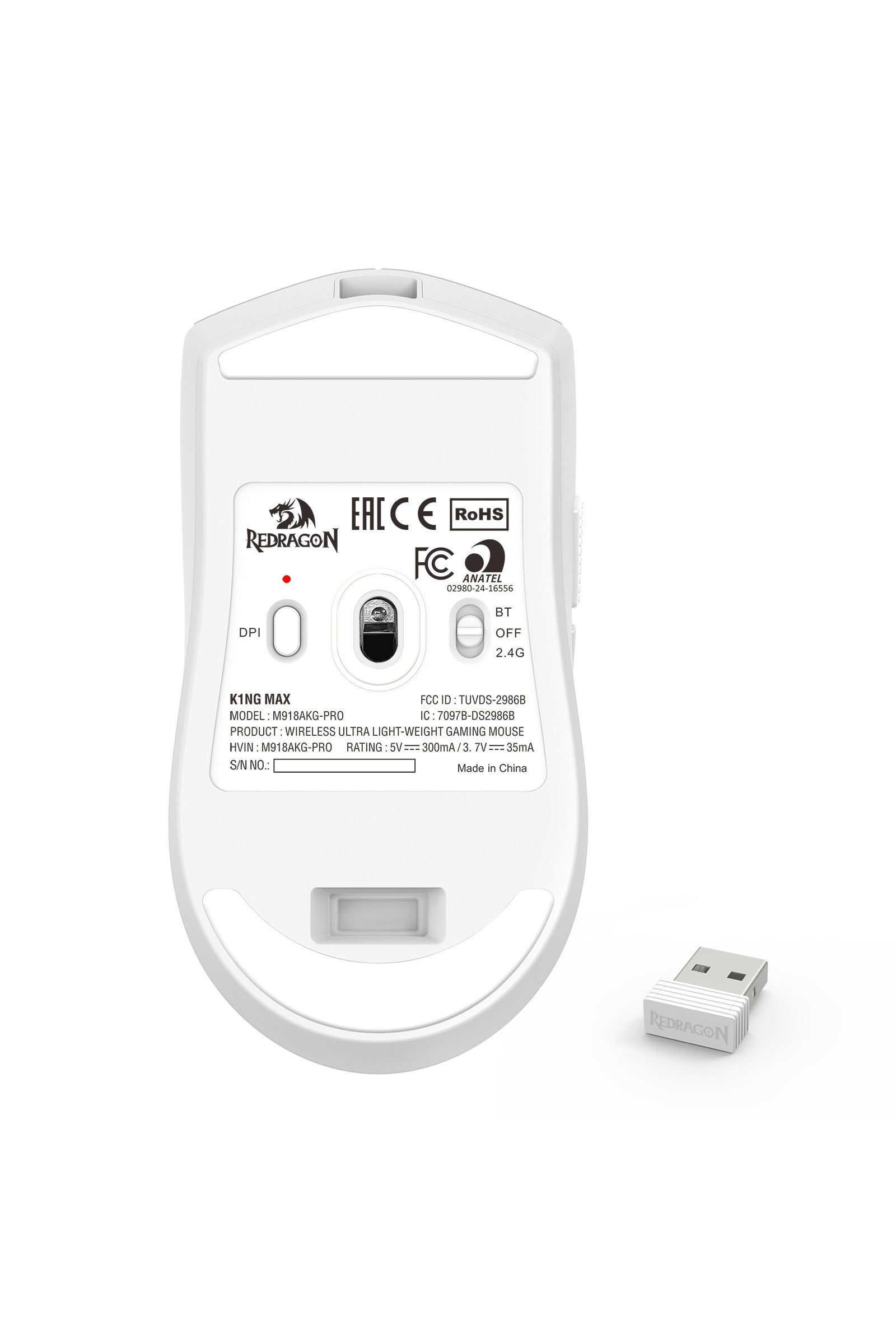 REDRAGON - M918AKG-PRO K1ng Max Mouse - white