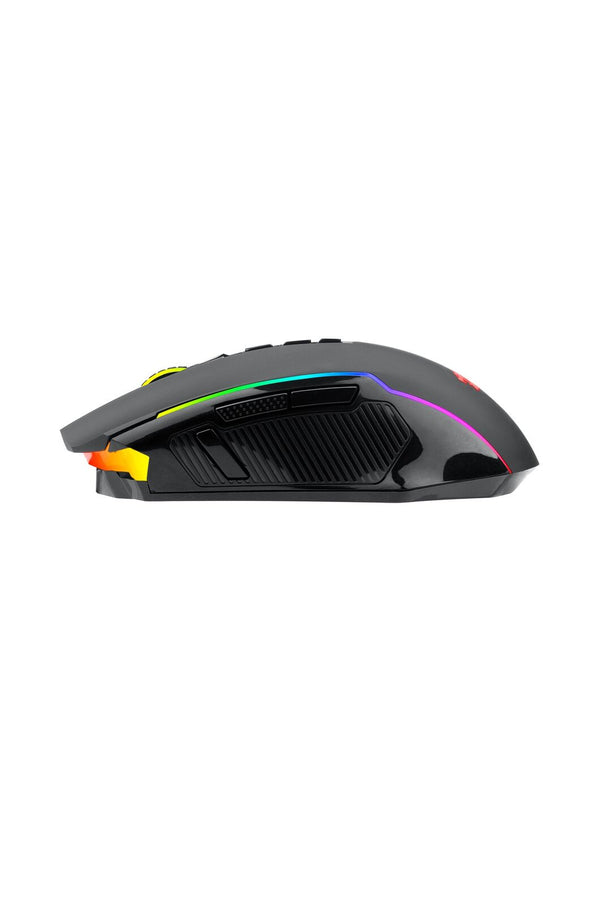 REDRAGON - Redragon M914-RGB NIX Black Full-Size Tri-Mode RGB Gaming Mouse - black